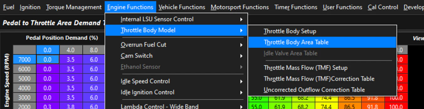 Screenshot 2a: Throttle Body Model Setup