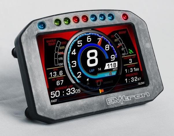 The Emtron ED5 5" digital dash display.