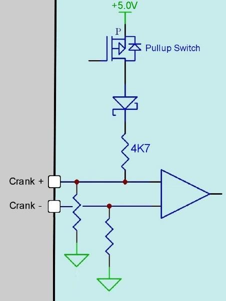 Crank Index / Sync magnetic input with switchable pull-up and true zero-crossing detection.
