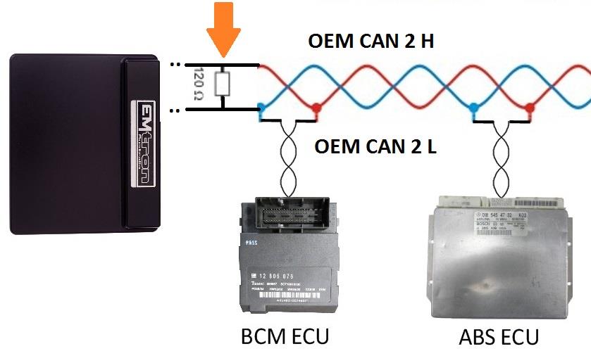 Figure 3.0 — OEM CAN Bus 120 Ohm CAN termination.
