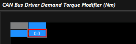CAN Bus Reported Driver Demand Torque Modifier Table