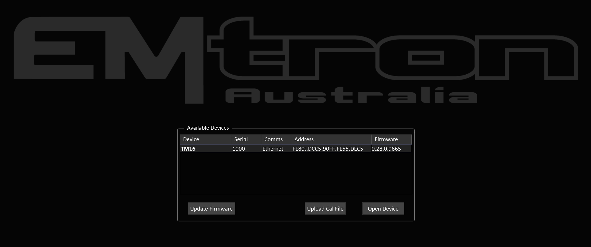 Available Device List