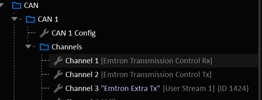 Emtron CAN Channels